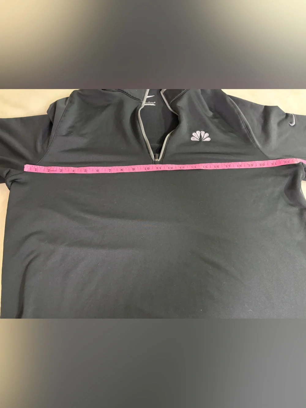 NIKE Men's Long Sleeve Hooded Quarter-Zip Shirt - Black